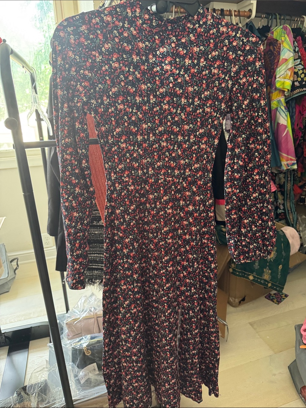 FARM Rio Liberty Flowers Midi Dress Ptp 15-18.5 - Picture 2 of 11